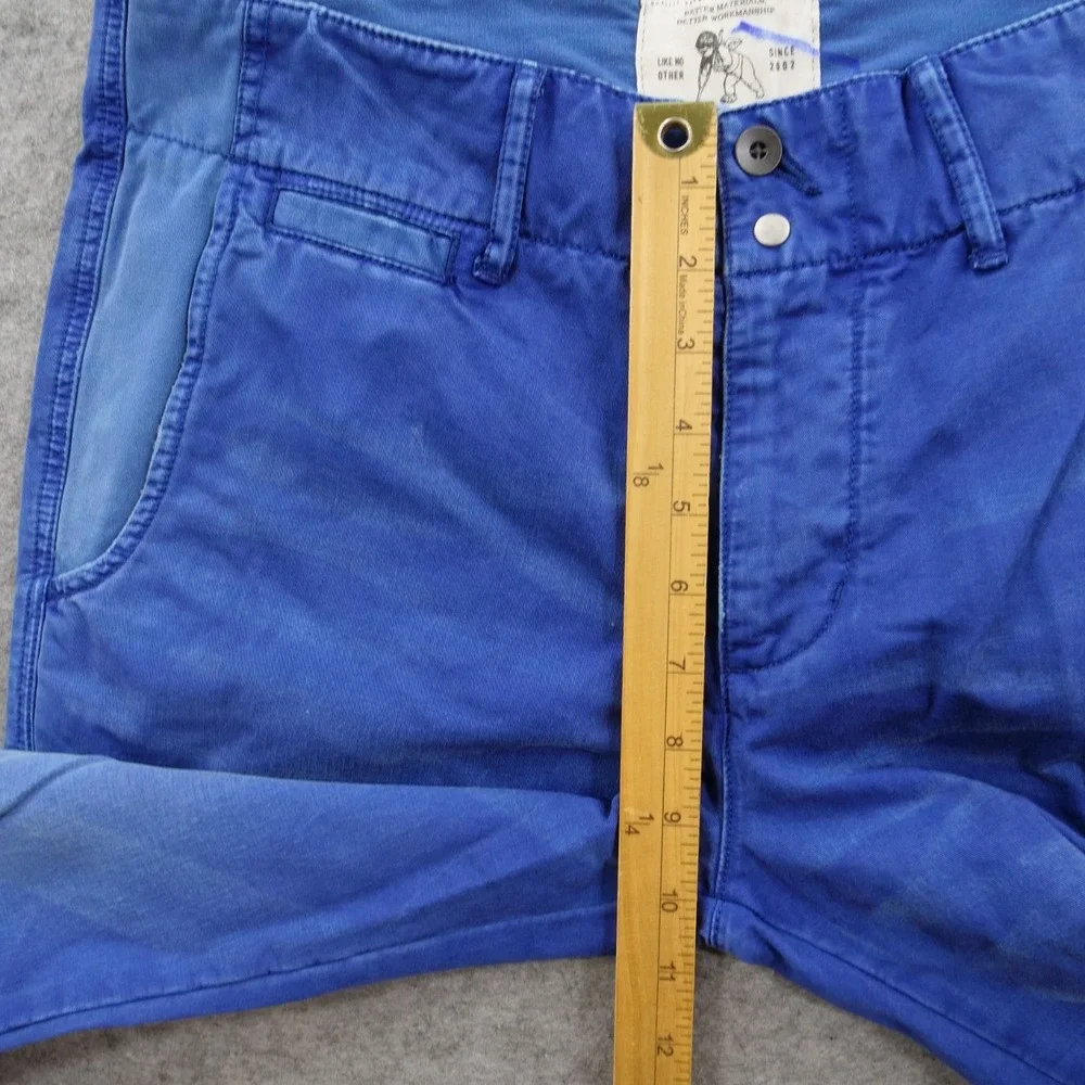 PRPS Goods Pants Mens 32 Blue Chino Straight Leg Cotton Twill Casual
